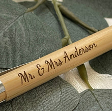 Load image into Gallery viewer, Personalised Engraved Wooden Pens