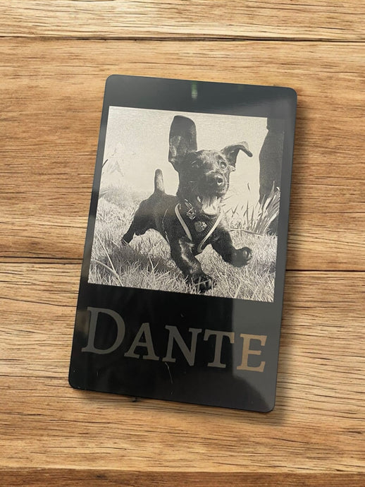 Engraved Black Metal Wallet Card