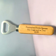 Load image into Gallery viewer, Personalised Wooden Bottle Opener