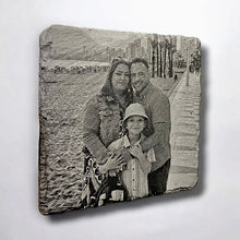 Load image into Gallery viewer, Engraved Photo Slate Coaster