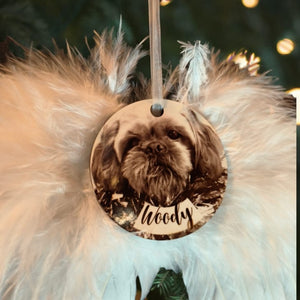 Angel Wings Memorial Photo Christmas Decoration