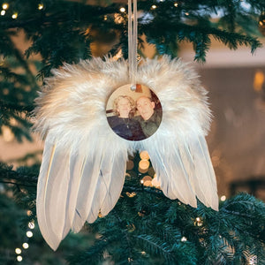 Angel Wings Memorial Photo Christmas Decoration