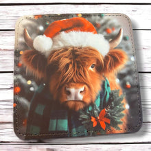 Load image into Gallery viewer, Highland Cow set of 4 coasters