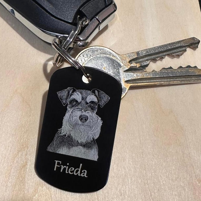 Engraved Metal Keychain Tags