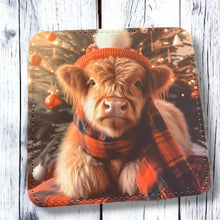 Load image into Gallery viewer, Highland Cow set of 4 coasters